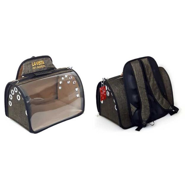 Lavista Haki Tomris Şeffaf Sırt Flybag resmi