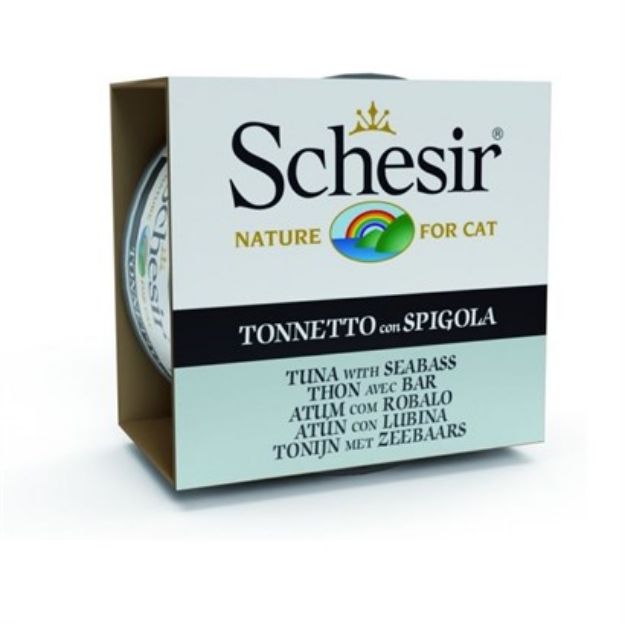 Picture of Schesir Ton Balığı ve Levrekli Jöleli Kedi Konservesi 85 Gr