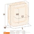 Picture of Ferplast Swing 7 Manyetik Mıknatıslı Kedi Kapısı Beyaz 13,5 cm x 13,7 cm