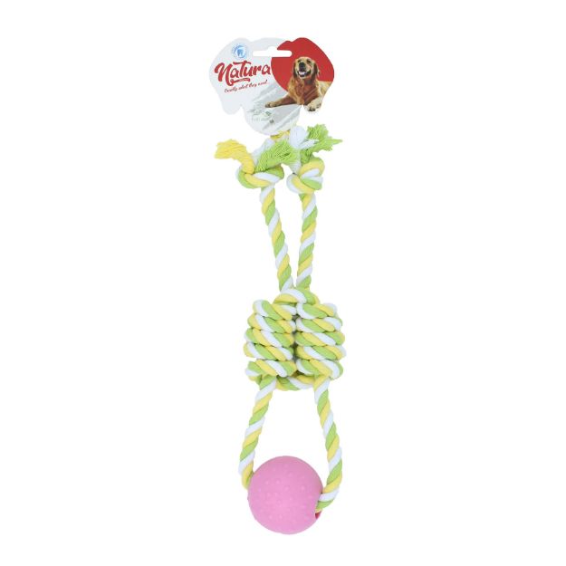 Picture of Natura Plastik Toplu İki Uç Köpek Halat Oyuncak 34cm
