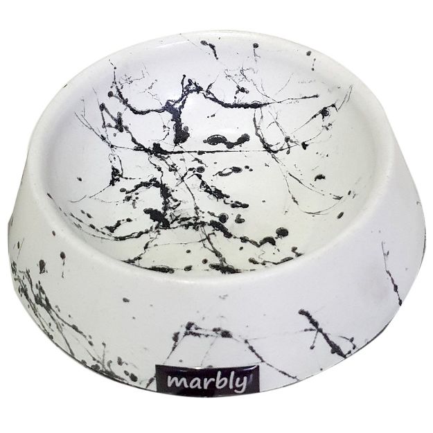 Picture of Marbly White Black 08Oz mama ve su kabı