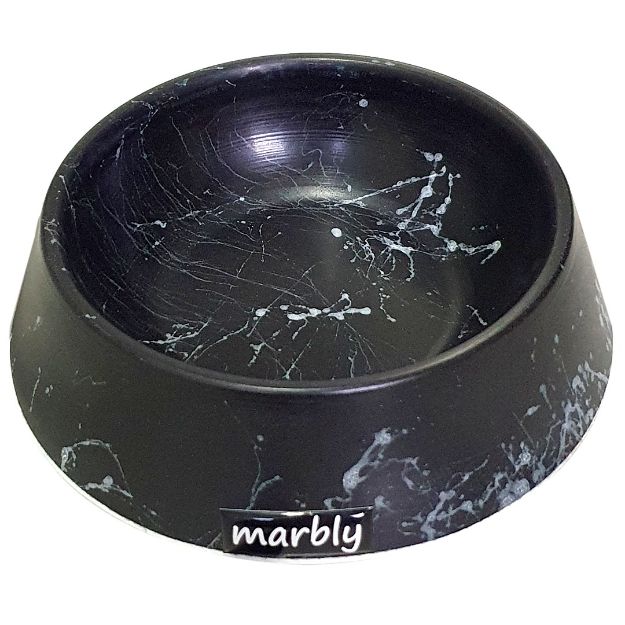 Picture of Marbly Black White 16oz mama ve su kabı