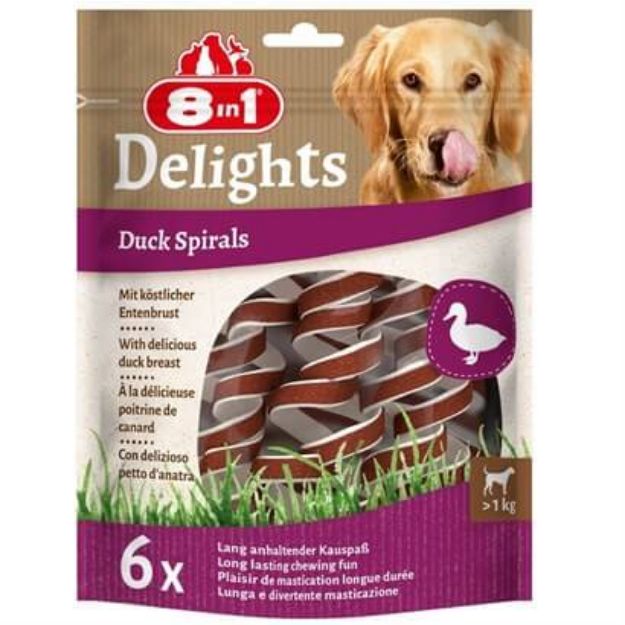 Picture of 8in1 Delights Duck Spirals Ördekli Spiral Köpek Ödülü 6Lı