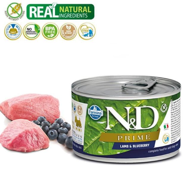 Picture of N&D Prime Köpek Konserve Kuzu & Yaban Mersini Mini 140Gr