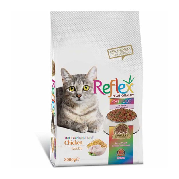 Picture of Reflex Multi Color Renkli Taneli Tavuklu Yetişkin Kedi Maması 3 Kg
