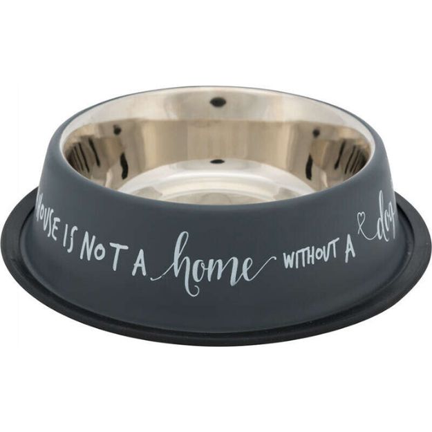 Picture of Trixie Köpek Mama ve Su Kabı, Paslanmaz Çelik, 0.90lt/ø23 cm, Gri