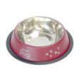 Tommy Köpek Desenli Çelik Mama Kabı 240 Ml – Bordo resmi