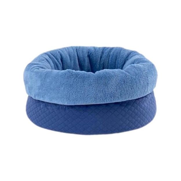 Pet Comfort Oslo Kedi Kopek Yatak Mavi 50cm 7735 resmi