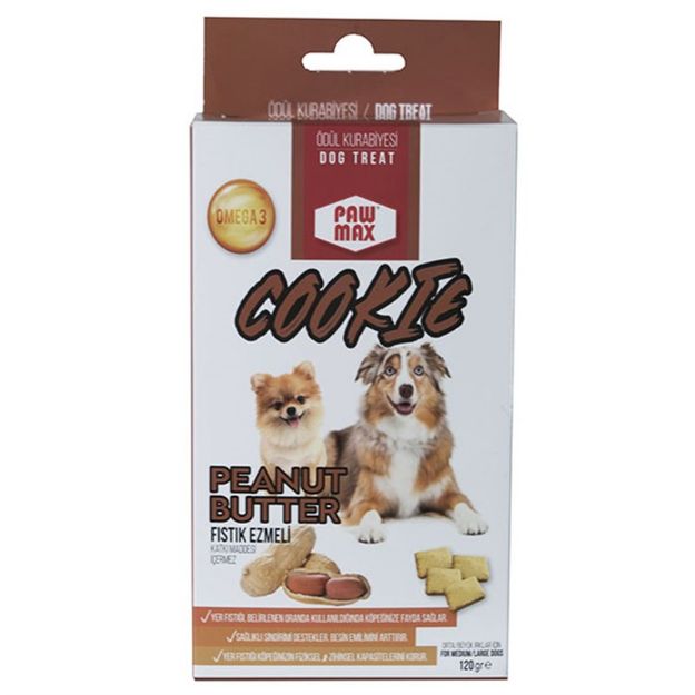 Picture of Pawmax Fıstık Ezmeli Küçük Irk Köpek Ödül Kurabiyesi 120 Gr