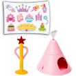 Ferplast Cricetti 9 Princess Temalı Kemirgen Kafesi 46 cm x 29,5 cm x 23 cm resmi