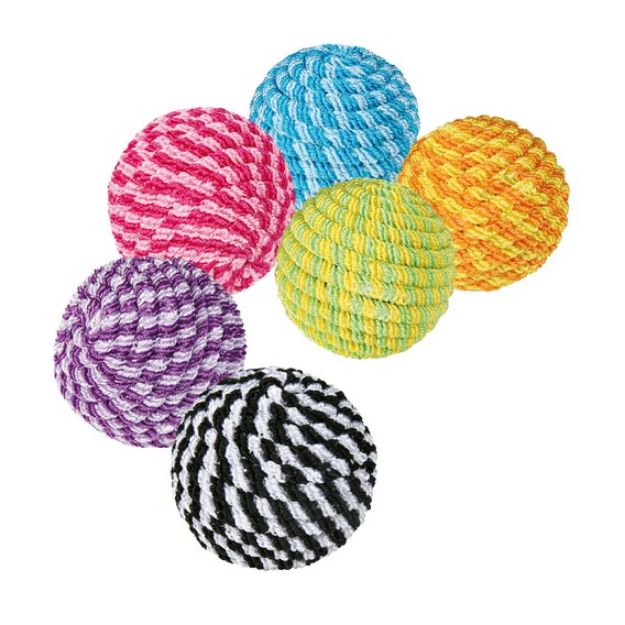 Picture of Trixie Spiral Desenli Örgü Top Kedi Oyuncağı 4,5 cm 6 farklı renk