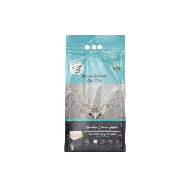 Picture of Eco Natura Pet Marsilya Sabun Kokulu İnce Tane Bentonit Kedi Kumu 5Lt
