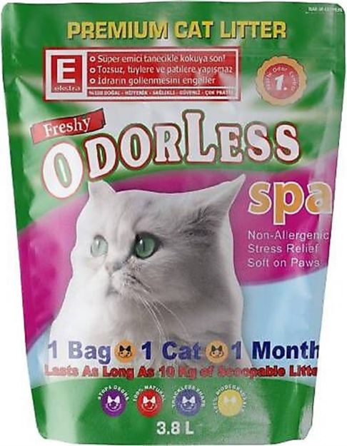 Picture of Oderless Ekstra Kalın Taneli Silika Kristial Kedi Kumu 3,8 Litre 
