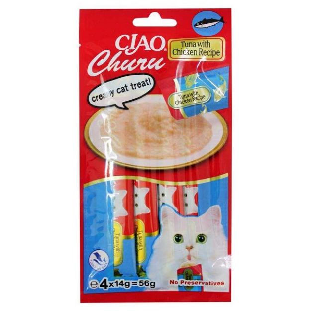 Picture of Ciao Tuna Balıklı ve Tavuklu Kedi Sıvı Atıştırmalık Kedi Ödülü 56 gr