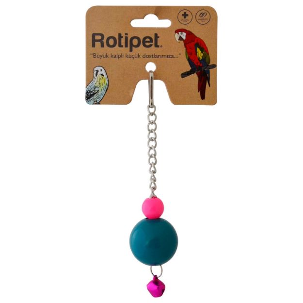 Rotipet Şekilli Plastik Toplu Sarkaç Kuş Oyuncağı resmi
