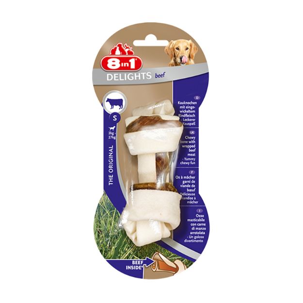 Picture of 8 in 1 Delight Bones S Köpek Çiğneme Burgu Kemik Biftekli Small
