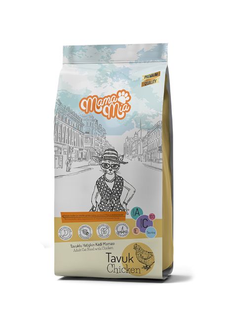 Picture of MamaMia Tavuklu Yetişkin Kedi Maması 15Kg
