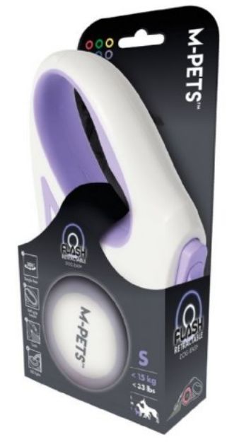 Picture of M-Pets Flash Ledli Otomatik Gezdirme Şerit 3mt/Purple 