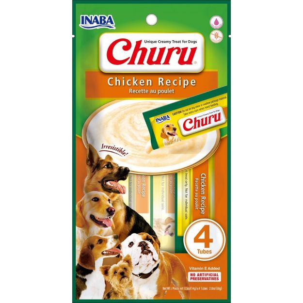 Picture of Ciao Churu Tavuklu Tamamlayıcı Köpek Ödül Maması 4 x 14 Gr