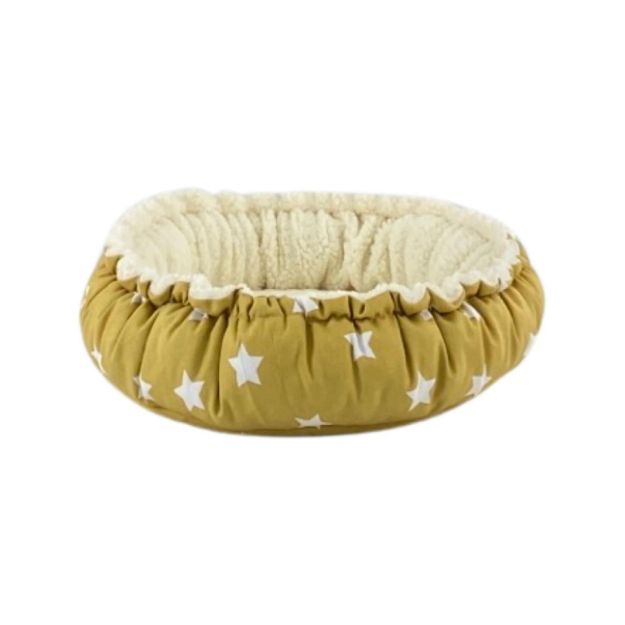 Pet Comfort Sunflower Kedi Kopek Yatak Cift Taraf Sarı Pelus 85cm 7825 resmi