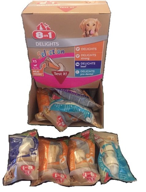 Picture of 8 in 1 Delights Köpek Çiğneme Ödülü 12 gr