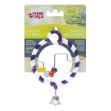 Living World Kuş Oyuncağı Zilli Boncuklı Halka Mor resmi