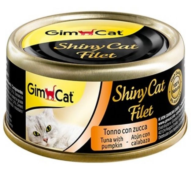 Picture of Gimcat Shinycat Kıyılmış Ton Balıklı ve Kabak Kedi Konservesi 70 gr