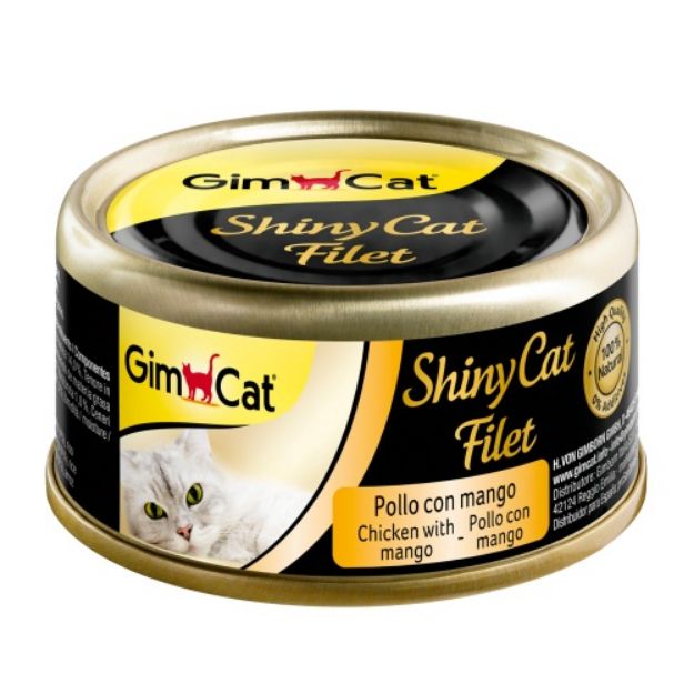 Picture of Gimcat Shinycat Kıyılmış Tavuklu ve Mangolu Fileto Kedi Konservesi 70 gr