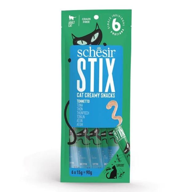 Picture of Schesir Cat Stix Ton Balıklı Krema Kedi Ödülü 6x15gr