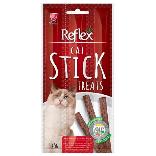 Picture of Reflex Biftekli Kuzulu Kedi Ödül Çubuğu 5 Gr 3 Adet
