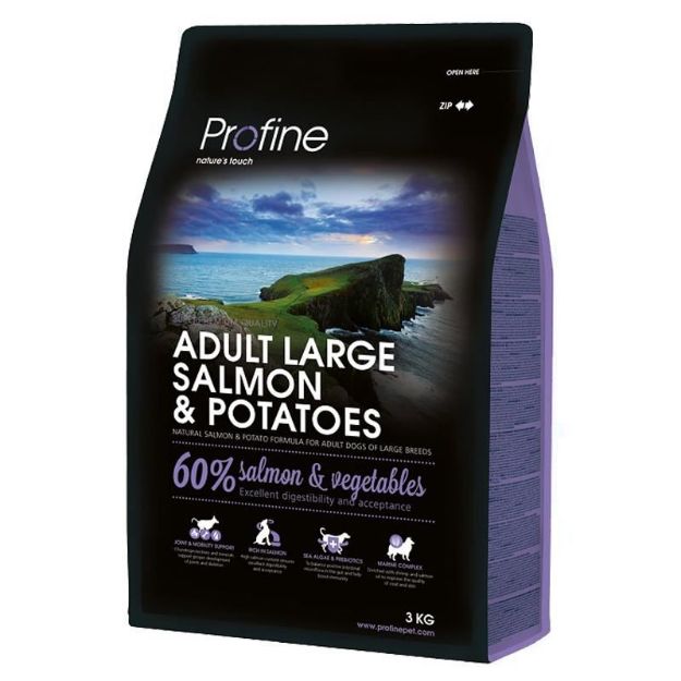 Profine Adult Large Somonlu & Patatesli Büyük Irk Yetişkin Köpek Maması 3Kg resmi