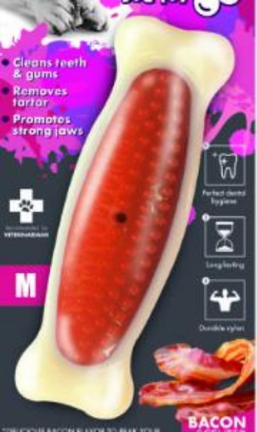 M-Pets Chewbo Bone Dental Et Aromalı Köpek Oyuncağı (M) resmi