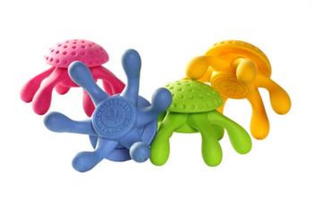 Kiwi Walker Parçalanmaz Yüzen Köpek Oyuncağı Ahtapot Mini Pembe resmi