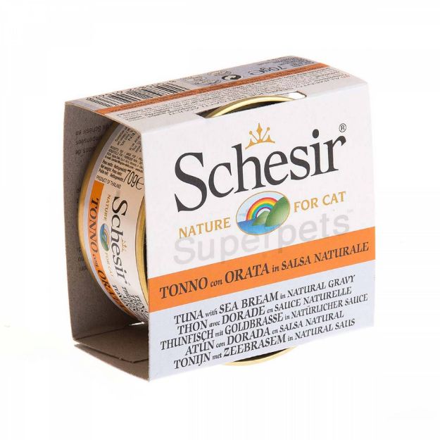 Picture of Schesir Ton Balığı ve Çipuralı Yetişkin Kedi Konservesi 70 Gr