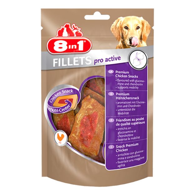 Picture of 8 in 1 Fillets Pro Active Köpek Ödül Maması 80 gr Small