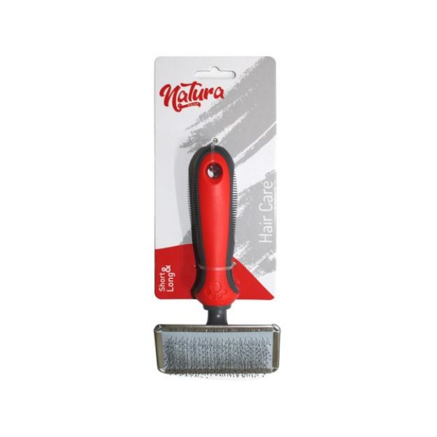 Natura Kedi Köpek İnce Uç Toplu Metal Çer. Fırça MK9502 Medium resmi