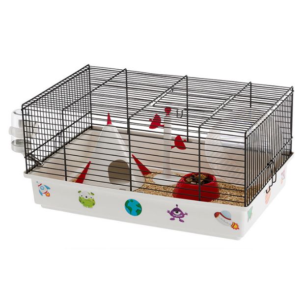 Picture of Ferplast Cricetti 9 Space Uzay Temalı Kemirgen Kafesi 46 x 29,5 x 23 cm