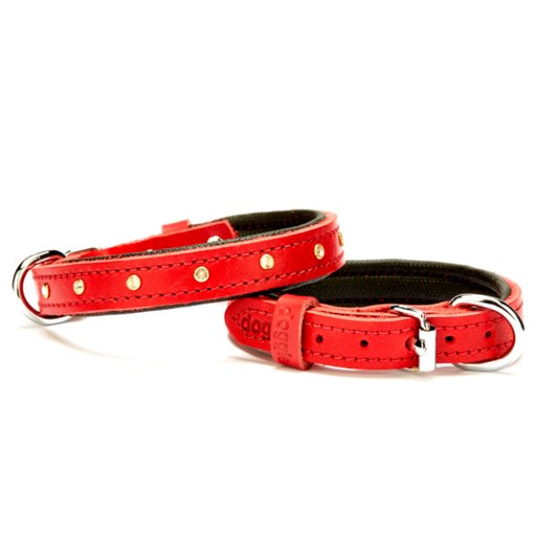 Picture of Doggie Yumuşak Dokulu Kristal Taşlı Köpek Boyun Tasması Kırmızı SBT-1550 S