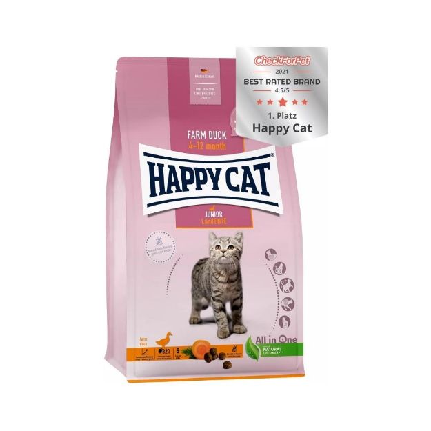 Picture of Happy Cat Junior Land Ente Tahılsız Ördekli Yavru Kedi Maması 4 Kg
