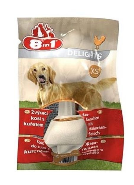 Picture of 8in1 Delights Bones Düğümlü Tavuklu Yetişkin Köpek Çiğneme Kemiği 12 Gr