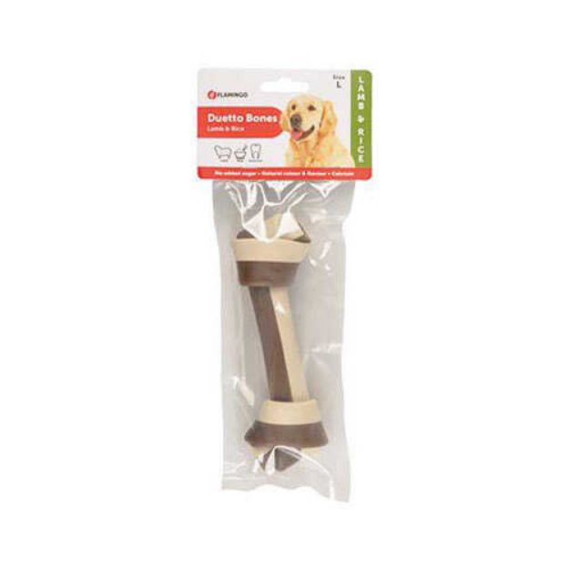 Picture of Flamingo Duetto Kuzu ve Pirinçli Köpek Ödül Kemik Medium 3 lü