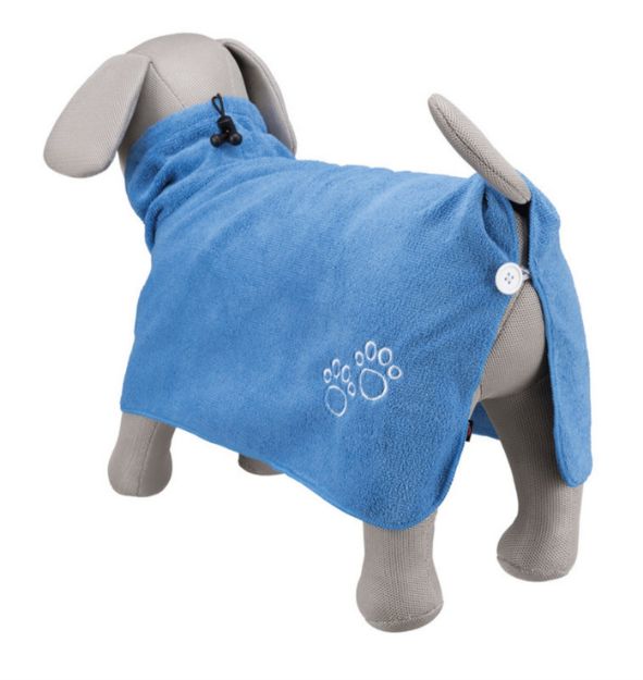 Picture of Trixie Köpek Bornozu, Xs, Microfibre, 30 Cm, Mavi