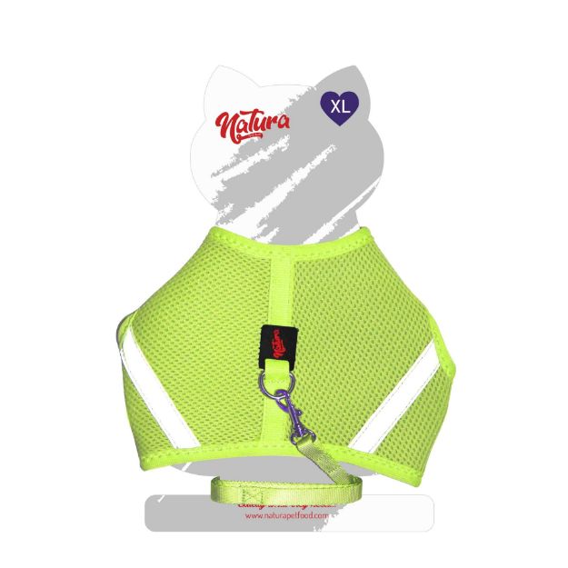 Natura Aır Net Kedi Bel Tasması Neon Lime Xl resmi