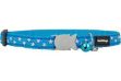 Red Dıngo Turkuaz Uzerıne Beyaz Yıldız Desenlı Kedı Boyun Tasması 12Mm resmi