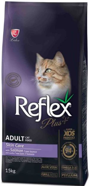 Reflex Plus Adult Cat Skin Care Salmon 15 Kg resmi