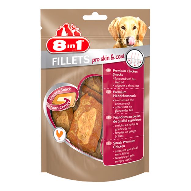 Picture of 8 in 1 Fillets Pro Skin & Coat Tüy Sağlığı ve Parlaklık Sağlayan Köpek Ödül