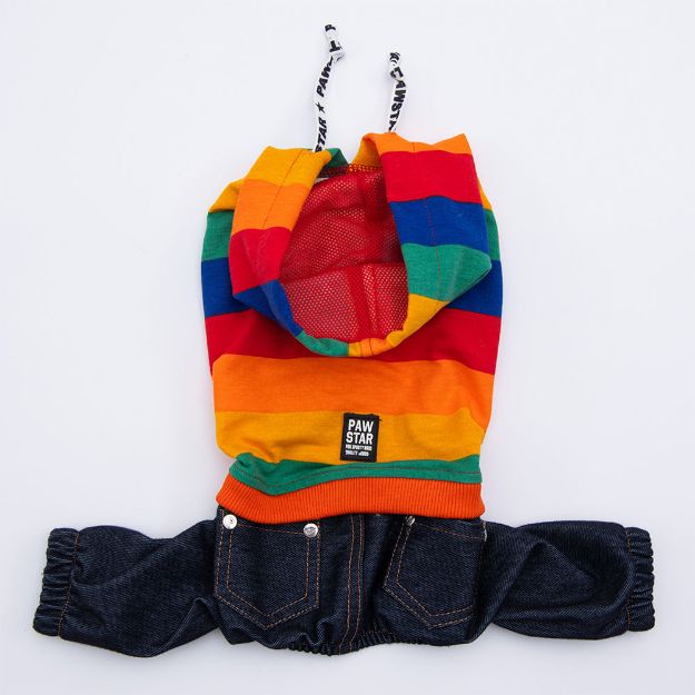 Picture of Pawstar Colored Lines Rompers L
