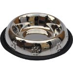 Picture of Kaymaz Tabanlı Kabartmalı Oval Mama-Su Kabı 24 Oz
