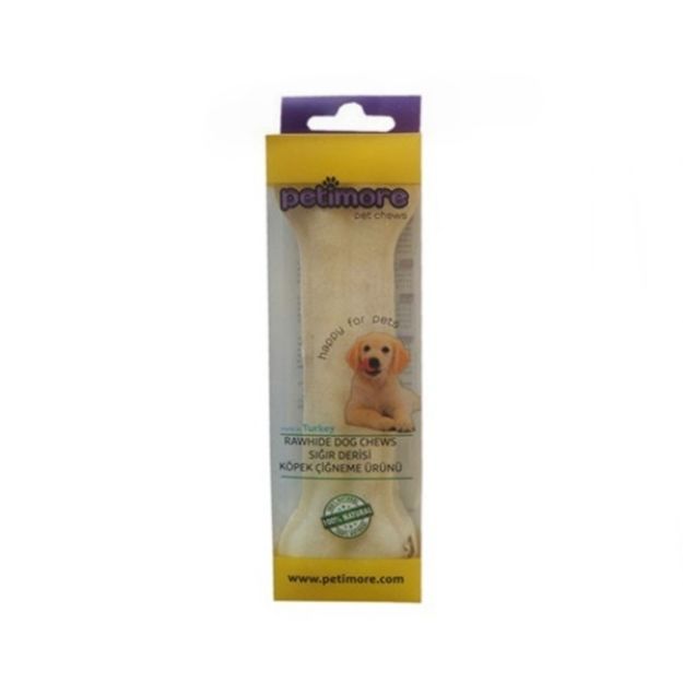Picture of Petimore Deri Pres Köpek Çiğneme Kemik Sütlü 16 cm 90 gr