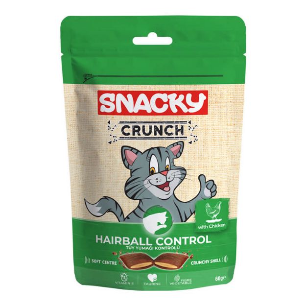 Picture of Snacky Kedi Crunch Ödül Hairball Cont.Tavuk 10'lu